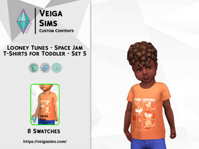 Space Jam T-Shirts for Toddler – Set 5 by David_Mtv at TSR lana cc finds