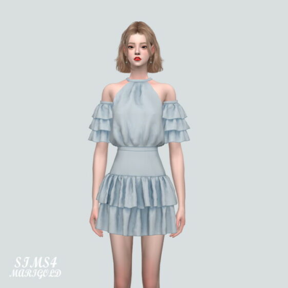 Tiered Sb With 2 Frill S V2 Dress At Marigold Lana Cc Finds
