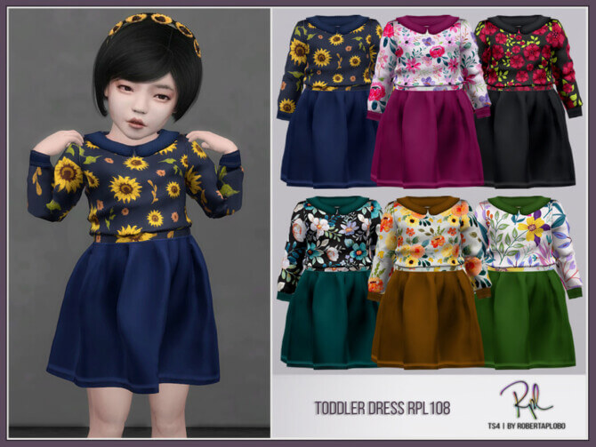 Toddler Dress RPL108 by RobertaPLobo at TSR