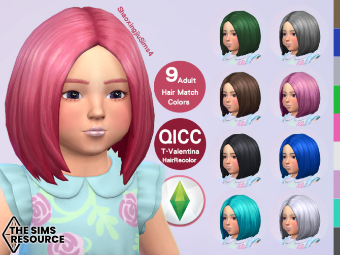 Toddler Valentina 9 Hair Recolor by jeisse197 at TSR
