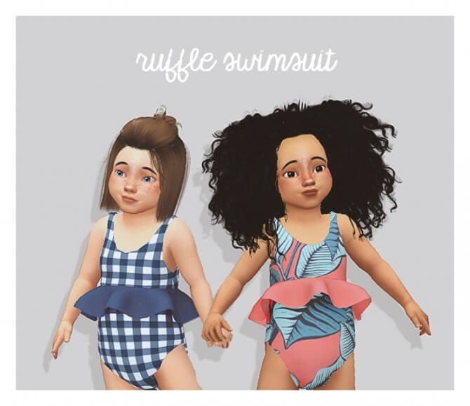 Toddlers Ruffle Swimsuit at PureSims