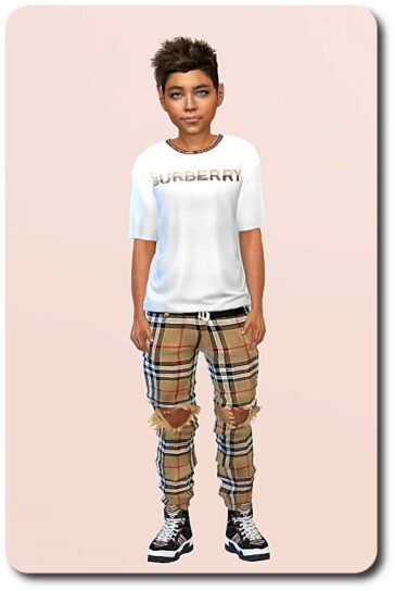 Shirt Set & Scarf for Child Boys at Sims4-Boutique - Lana CC Finds