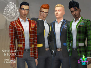 Hogwarts Sports Coat by SimmieV at TSR - Lana CC Finds