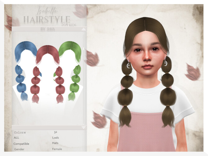 Isabella (Child Hairstyle) by JavaSims at TSR - Lana CC Finds