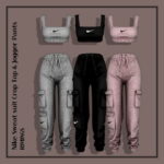 Sport Sweat suit Crop Top & Jogger Pants at RIMINGs - Lana CC Finds