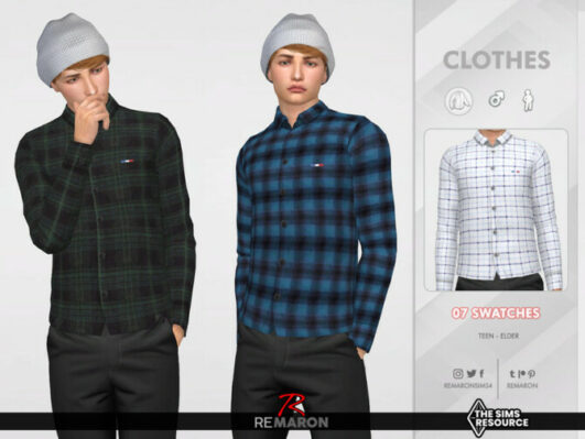 Formal Shirt 05 for Male Sim by remaron at TSR - Lana CC Finds