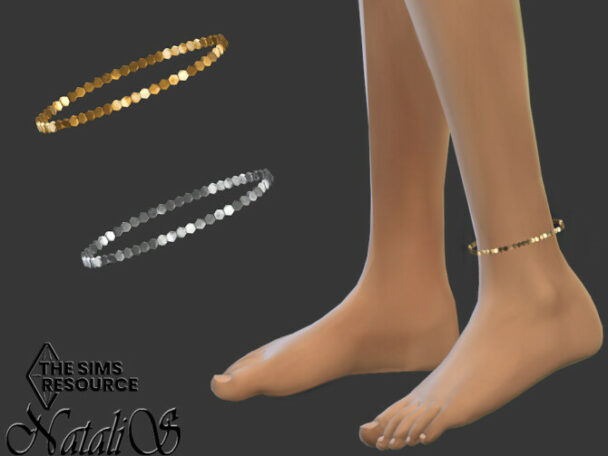 Metal sequin anklet by NataliS at TSR - Lana CC Finds