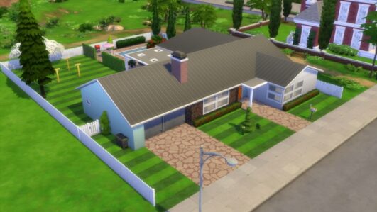 Modern Retro House by SimRedas at Mod The Sims - Lana CC Finds