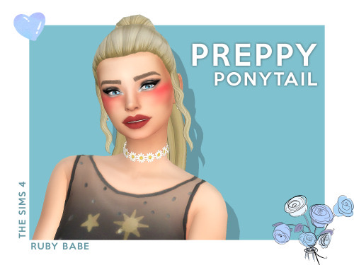 Preppy Ponytail Hair at Gorgeous Sims - Lana CC Finds