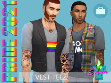 Pride21 Vested Teez by SimmieV at TSR - Lana CC Finds