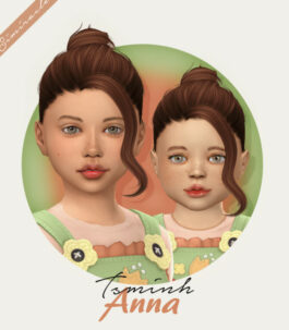 Tsminh Anna hair for kids & toddlers at Simiracle - Lana CC Finds