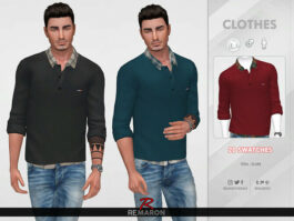 Rolled Sleeve for Men 01 by remaron at TSR - Lana CC Finds