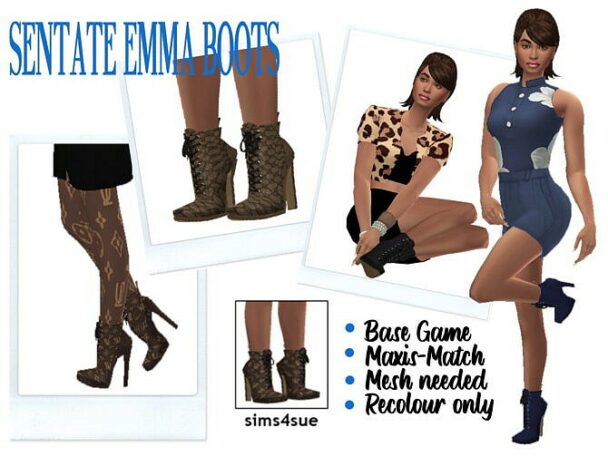 SENTATE’S EMMA BOOTS at Sims4Sue - Lana CC Finds