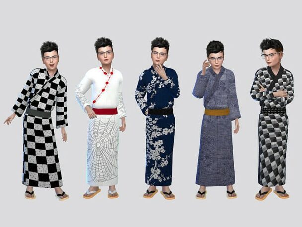 Festival Yukata Outfit For Boys By Mclaynesims At Tsr Lana Cc Finds