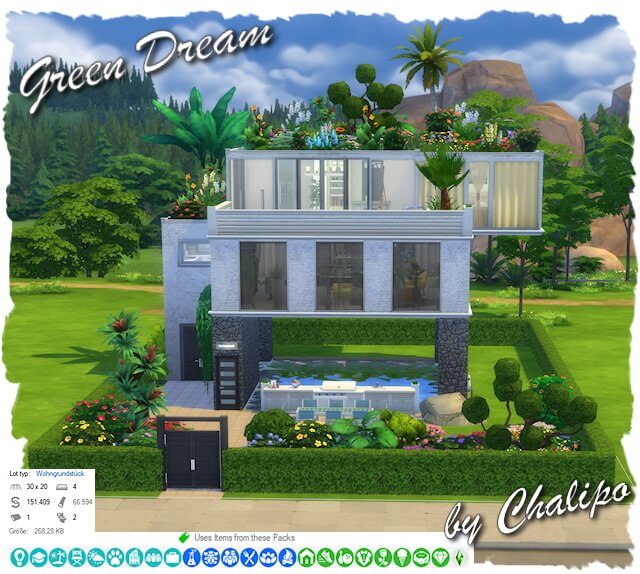 Green Dream Home by Chalipo at All 4 Sims - Lana CC Finds