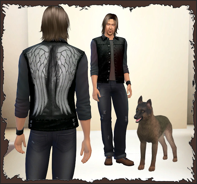 All 4 Sims – Pets, Sim Models, Males: TWD Daryl Dixon and the dog by Chalipo.All 4 Sims – Pets, Sim Models, Males: TWD Daryl Dixon and the dog by Chalipo.