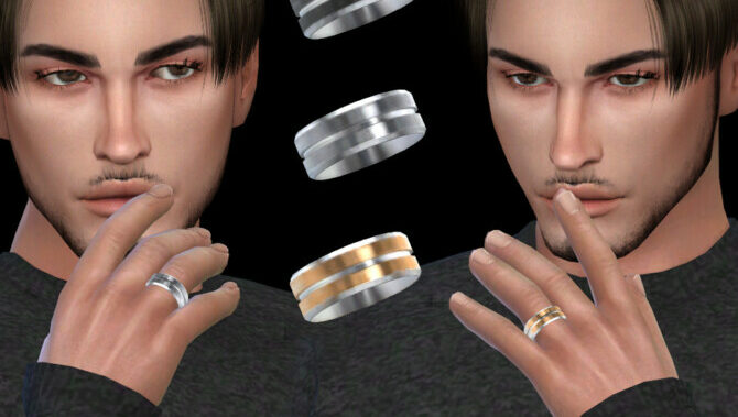 Statement gem signet ring by NataliS at TSR - Lana CC Finds