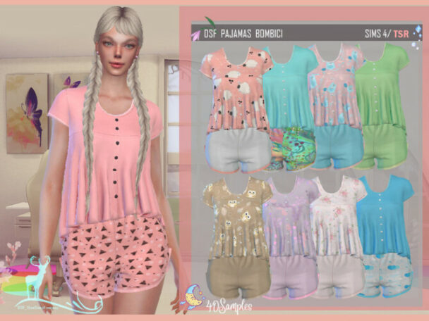 DSF PAJAMAS BOMBICI by DanSimsFantasy at TSR - Lana CC Finds