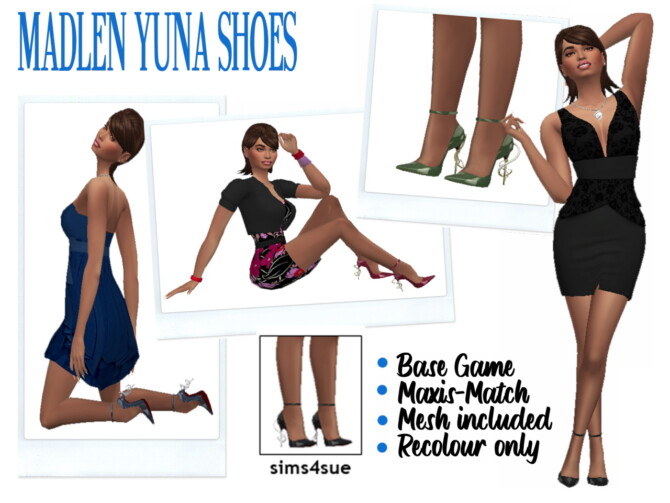 MADLEN'S YUNA SHOES at Sims4Sue - Lana CC Finds