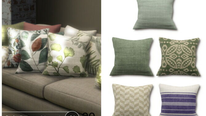 Sofa Pillows Boho 2 at Ktasims - Lana CC Finds