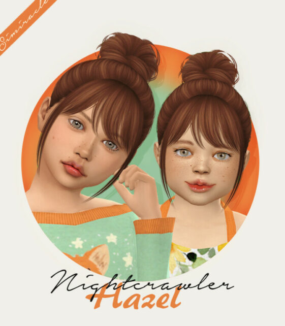 Nightcrawler Hazel hair for kids & toddlers at Simiracle - Lana CC Finds