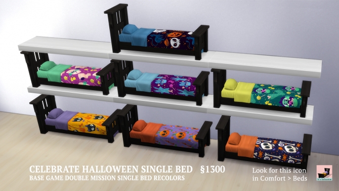 Celebrate Halloween Single & Toddler Beds By Imsuanne At Mod The Sims -  Lana Cc Finds