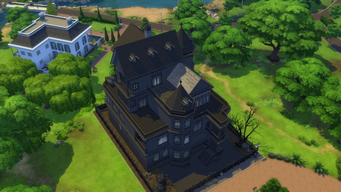 Four-story revamp Ophelia mansion by xordevoreaux at Mod The Sims

