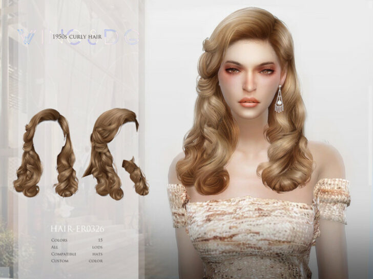 ER0326 – 1950s curly hair by wingssims at TSR - Lana CC Finds