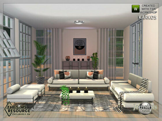 Karkos livingroom by jomsims at TSR - Lana CC Finds