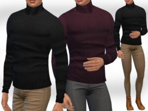 TurtleNeck Men Pullovers by Saliwa at TSR - Lana CC Finds